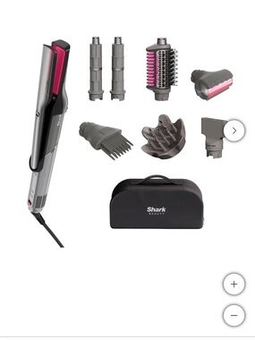 SHARK 8-in-1 Silver & Pink Hair Styling System